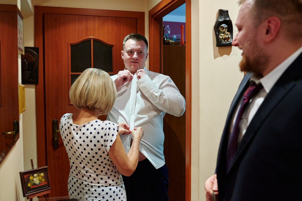 przygotowania pana młodego