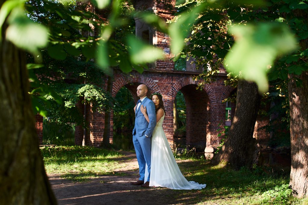 plener ślubny park arkadia